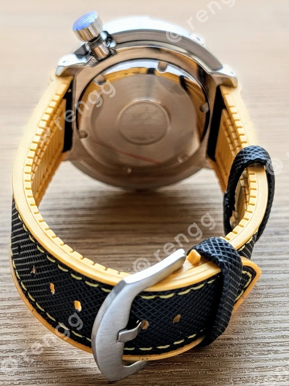 47mm Seiko GMT Tuna Canned Men's Black Yellow Diver's Mod Automatic Sapphire